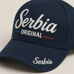 SERBIA CAP NAVY EMBROIDERY