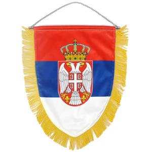 Kapitenska zastava Srbije 29x39 cm sa grbom serbianshop