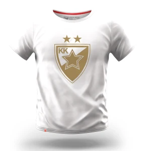 KK CRVENA ZVEZDA DEČIJA MAJICA ZLATAN GRB BELA