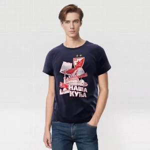 BC RED STAR T-SHIRT OUR HOME NAVY BLUE