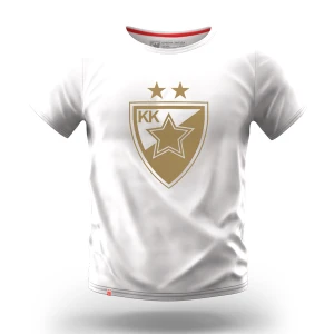 BC RED STAR T-SHIRT GOLDEN COAT OF ARMS WHITE