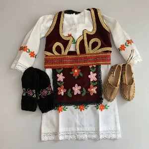 Baby Girl Serbian Folk Costume 0-2 Years - Serbische Volkstracht Babys - Costum popular sârbesc bebeluși - Infant Baptism Dress - SerbianShop
