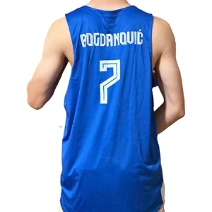 Serbia Basketball Jersey Bogdanovic 7 blue