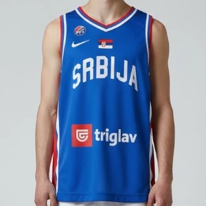 New blue Serbia basketball national team Nike jersey EuroBasket 2025