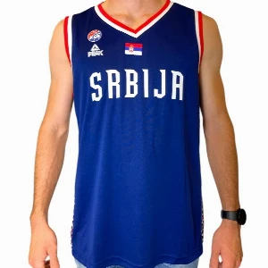 Official blue Serbia basketball jersey Olympics 2024 Peak SerbianShop
