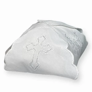 CLOTH FOR SLAVA'S CAKE, NEEDLEWORK - WHITE