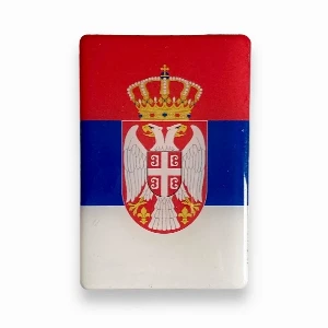 MAGNET WITH 3D STICKERS COAT OF SERBIA