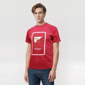 T-SHIRT FC RED STAR COAT OF ARMS STAMP, RED