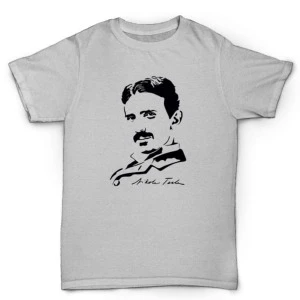 T-SHIRT - NIKOLA TESLA - WHITE