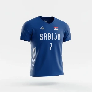 WARM-UP T-SHIRT OF THE BASKETBALL REPRESENTATION OF SERBIA - BOGDANOVIĆ 7