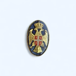 Metalna znacka plavi grb Srbije pin za rever serbianshop
