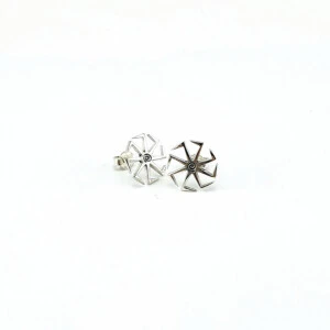 SILVER EARRINGS KOLOVRAT SMALL NEEDLE - SERBIAN SLAVIC MYTHOLOGY