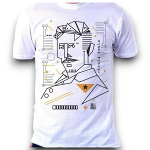 NIKOLA TESLA MEN'S T-SHIRT - WHITE