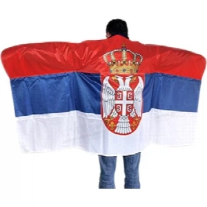 Serbian fan flag 150x90 cm large size SerbianShop