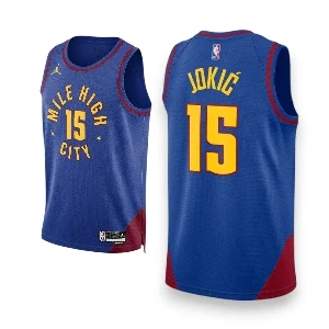NBA Jersey Nikola Jokić Denver Nuggets – Statement Edition Jordan (Blue)