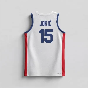 Originalni Nike Beli Dres Košarkaške Reprezentacije Srbije – Nikola Jokić 15