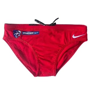 Original Nike Serbia water polo swim briefs, red with SRB print
