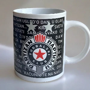 PARTIZAN BELGRADE MUG, PARTIZAN BELGRADE CUP, RAČUNAJTE NA NAS