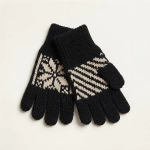 unisex-crne-pletene-rukavice-100-cista-vuna-rucni-rad