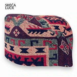 Sarena srpska sajkaca kolekcija Sreca sa vezom serbianshop