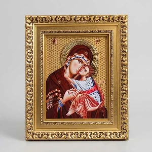 The Virgin Mary luxury Orthodox icon gold finish religious gift - 29 x 23 cm