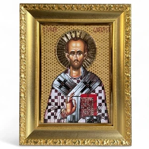 St. John Chrysostom luxury Orthodox icon gold finish religious gift