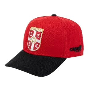 Crveni pamučni kačket Srbije Legend sa grbom