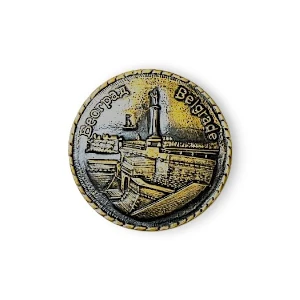 SOUVENIR MAGNET ROUND KALEMEGDAN GOLD