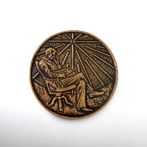 SOUVENIR MAGNET ROUND TESLA