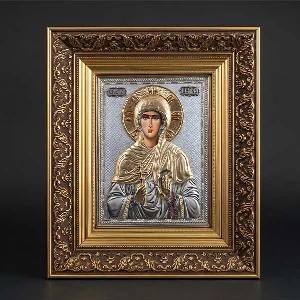 Metal icon of Saint Petka gold frame SerbianShop - 41 x 34 cm