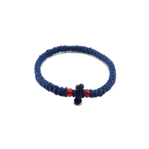 Blue rosary with red pearls