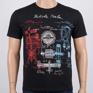 Tesla Patenti Majica - Crna, Tesla Patents