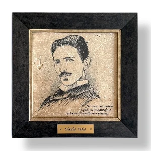 NIKOLA TESLA - CITAT NA KAMENU, URAMLJEN