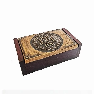 Handcrafted keepsake box with Svarog symbol Slavic spirituality