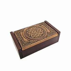 Large wooden decorative box Star of Lada Slavic mythology SerbianShop
