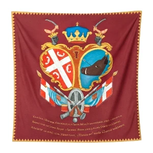 Ustanicka zastava Prvog srpskog ustanka bordo 75x75 cm serbianshop