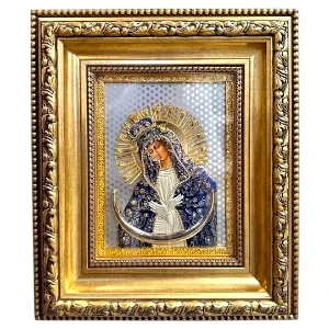 Our Lady of Ostrobram 24k Gold Icon 42x36cm - Maica Domnului Ostrobramska - Bogorodica Ostrobramska - SerbianShop