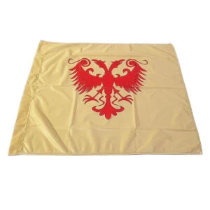 Gold Nemanjic flag with red eagle 100x100 cm SerbianShop