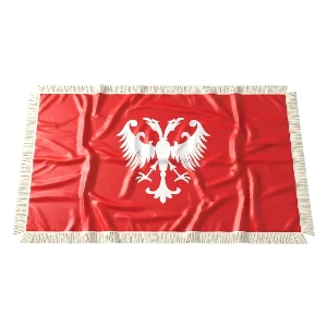 Ceremonial Nemanjic flag red 120x80 cm premium satin SerbianShop
