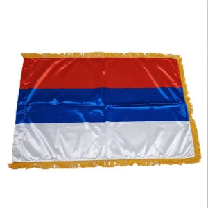 Velika narodna zastava Srbije od krep satena 150x100 cm serbianshop
