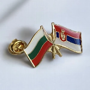 SERBIA - BULGARIA FLAG BADG