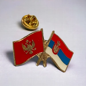 SERBIA - MONTENEGRO FLAG BADGE